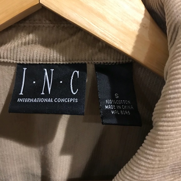 I.N.C. Tan Zippered Corduroy Jacket - Picture 6 of 6